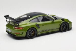 Porsche 911 991.2 GT3 RS Weissach Package Lizard Green Wording & Schwarze Magnesium-Felgen Minichamps 1:18 155068232 Metall — Bild 2 von 6
