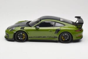 Porsche 911 991.2 GT3 RS Weissach Package Lizard Green Wording & Schwarze Magnesium-Felgen Minichamps 1:18 155068232 Metall — Bild 3 von 6