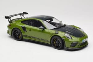 Porsche 911 991.2 GT3 RS Weissach Package Lizard Green Wording & Schwarze Magnesium-Felgen Minichamps 1:18 155068232 Metall — Bild 4 von 6