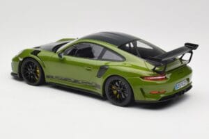 Porsche 911 991.2 GT3 RS Weissach Package Lizard Green Wording & Schwarze Magnesium-Felgen Minichamps 1:18 155068232 Metall — Bild 5 von 6