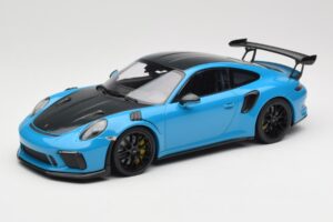 Porsche 911 991.2 GT3 RS Weissach Package Shark Blue Schwarze Magnesium Felgen Minichamps 1:18 153068224 Metall