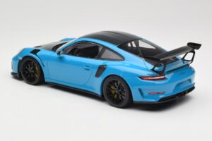 Porsche 911 991.2 GT3 RS Weissach Package Shark Blue Schwarze Magnesium Felgen Minichamps 1:18 153068224 Metall — Bild 5 von 6