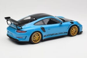 Porsche 911 991.2 GT3 RS Weissach Package Shark Blue Wording Goldene Magnesium Felgen Minichamps 1:18 153068237 Metall — Bild 2 von 6