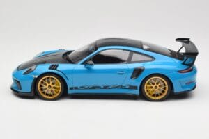 Porsche 911 991.2 GT3 RS Weissach Package Shark Blue Wording Goldene Magnesium Felgen Minichamps 1:18 153068237 Metall — Bild 3 von 6