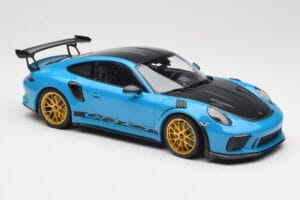Porsche 911 991.2 GT3 RS Weissach Package Shark Blue Wording Goldene Magnesium Felgen Minichamps 1:18 153068237 Metall — Bild 4 von 6