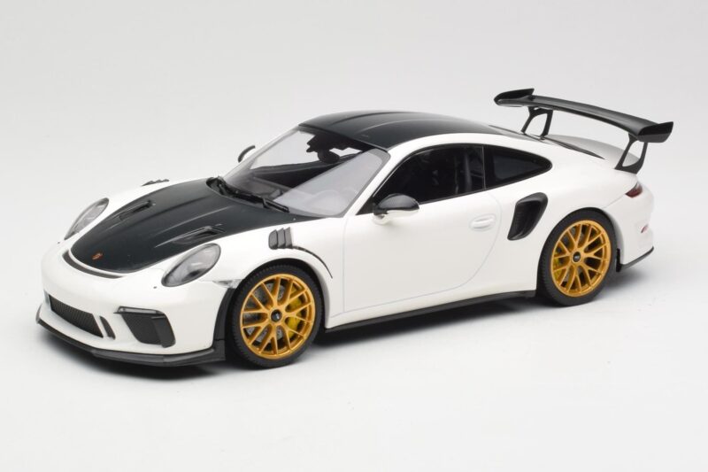 Porsche 911 991.2 GT3 RS Weissach Package Weiß Goldene Magnesium Felgen Minichamps 1:18 153068238 Metall