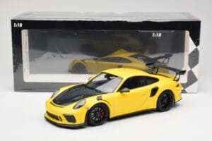 Porsche 911 991.2 GT3 RS Gelb mit Schwarzen Felgen Minichamps 1:18 155068231 Metall — Bild 6 von 6