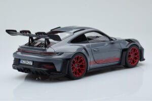 Porsche 911 992 GT3 RS Arctic Grau Pyro Rot Norev 1:18 187350 Metall — Bild 3 von 8