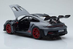 Porsche 911 992 GT3 RS Arctic Grau Pyro Rot Norev 1:18 187350 Metall — Bild 5 von 8