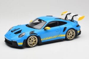 Porsche 911 992 GT3 RS Shark Blau & Gelb Decor Concept Minichamps 1:18 911992001 Metall