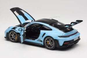 Porsche 911 992 GT3 RS Weissach Pack Gulf Blue Norev 1:18 187367 Metall — Bild 5 von 8