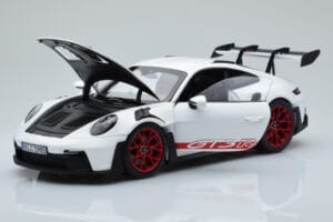 Porsche 911 992 GT3 RS Weiß Pyro Rot Norev 1:18 187352 Metall — Bild 2 von 8