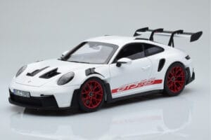 Porsche 911 992 GT3 RS Weiß Pyro Rot Norev 1:18 187352 Metall