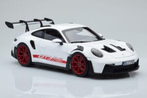 Porsche 911 992 GT3 RS Weiß Pyro Rot Norev 1:18 187352 Metall — Bild 6 von 8