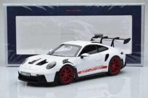Porsche 911 992 GT3 RS Weiß Pyro Rot Norev 1:18 187352 Metall — Bild 8 von 8