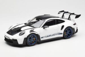 Porsche 911 992 GT3 Weissach Package Weiss & Indigo Blau Norev 1:18 187353 Metall