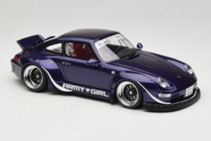 Porsche 911 993 RWB Army Girl Lila GT Spirit 1:18 GT562 Resin — Bild 4 von 6