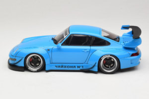 Porsche 911 993 RWB Himmelblau Gun Grey Wheels AUTOart 1:18 78152 Komposit — Bild 4 von 8