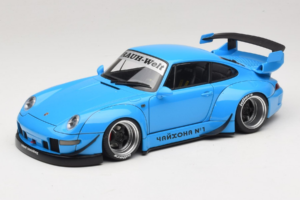 Porsche 911 993 RWB Himmelblau Gun Grey Wheels AUTOart 1:18 78152 Komposit