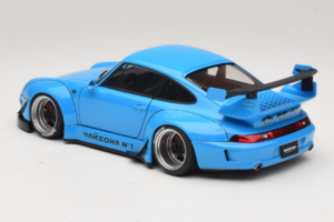 Porsche 911 993 RWB Himmelblau Gun Grey Wheels AUTOart 1:18 78152 Komposit — Bild 7 von 8