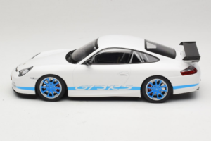 Porsche 911 996 GT3 RS Weiß Blaue Streifen Minichamps 1:18 155062021 Metall — Bild 3 von 6