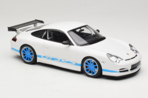 Porsche 911 996 GT3 RS Weiß Blaue Streifen Minichamps 1:18 155062021 Metall — Bild 4 von 6