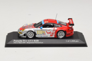 Porsche 911 997 GT3 RSR #80 J. Bergmeister / S. Neiman / D. Law 24 Hours of Le Mans 2009 Minichamps 1:43 400096980 Metall
