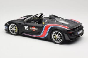 Porsche 918 Spyder Weissach Package Matt Black With Martini Stripes Minichamps 1:18 110062445 Metall — Bild 7 von 8