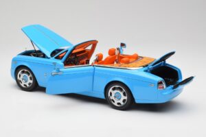 Rolls-Royce Phantom Drophead Coupe Powder Blau Kyosho 1:18 08871BL Metall — Bild 7 von 10
