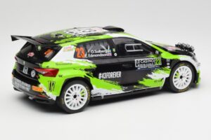 Skoda Fabia Rally2 #23 O. Solberg / E. Edmondson Rally Monte Carlo 2023 IXO 1:18 18RMC155A Metall — Bild 2 von 6