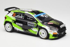 Skoda Fabia Rally2 #23 O. Solberg / E. Edmondson Rally Monte Carlo 2023 IXO 1:18 18RMC155A Metall — Bild 4 von 6
