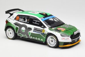 Skoda Fabia Rally2 #24 N. Gryazin / K. Aleksandrov Rally Monte Carlo 2023 IXO 1:18 18RMC155B Metall — Bild 4 von 6