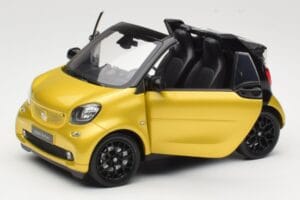 Smart Fortwo 453 Cabriolet Schwarz Und Gelb Norev 1:18 B66960289 Metall — Bild 2 von 8