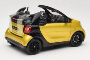 Smart Fortwo 453 Cabriolet Schwarz Und Gelb Norev 1:18 B66960289 Metall — Bild 3 von 8