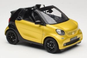 Smart Fortwo 453 Cabriolet Schwarz Und Gelb Norev 1:18 B66960289 Metall — Bild 6 von 8