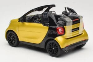 Smart Fortwo 453 Cabriolet Schwarz Und Gelb Norev 1:18 B66960289 Metall — Bild 7 von 8