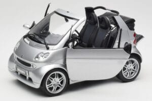Smart Fortwo W450 Brabus Cabrio Silber Händler Edition Kyosho 1:18 0017769V001C05Q00 Metall — Bild 2 von 8