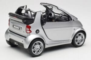 Smart Fortwo W450 Brabus Cabrio Silber Händler Edition Kyosho 1:18 0017769V001C05Q00 Metall — Bild 3 von 8