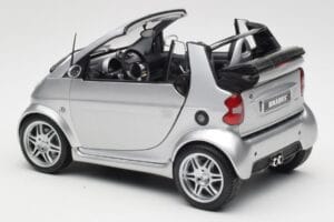 Smart Fortwo W450 Brabus Cabrio Silber Händler Edition Kyosho 1:18 0017769V001C05Q00 Metall — Bild 7 von 8