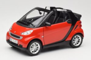 Smart Fortwo W451 Cabrio Rot Schwarz Minichamps 1:18 150036333 Metall