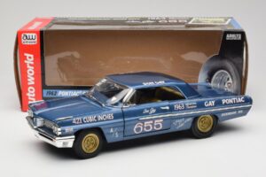 Pontiac Catalina Super Duty Super Stock #655 Blau 1962 Auto World 1:18 AW201/06 Metall — Bild 8 von 8