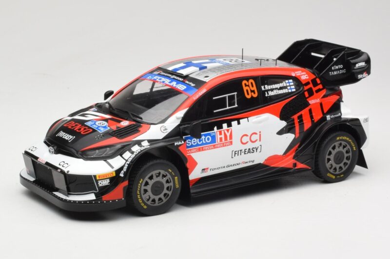 Toyota GR Yaris Rally1 #69 Toyota Gazoo Racing WRT K. Rovanpera / J. Halttunen Rally Finland 2024 IXO 1:18 18RMC218 Metall