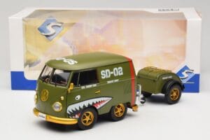 Volkswagen Kool Kombi Army Fighter Green Solido 1:18 S1810901 Metall — Bild 8 von 8