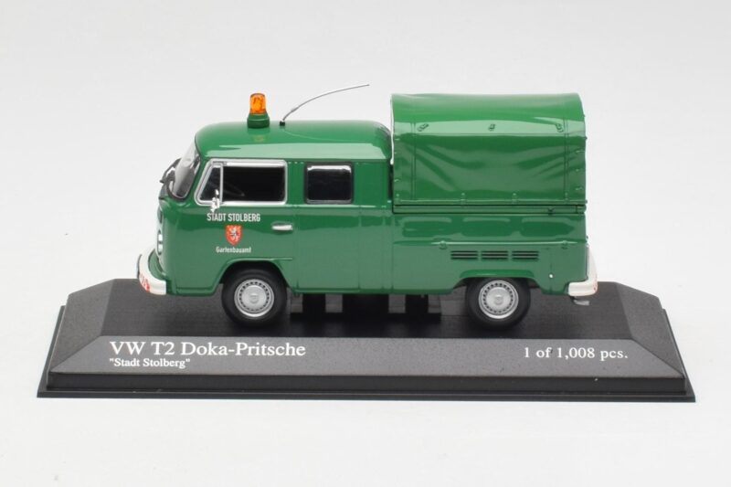 Volkswagen T2b Doppelkabine Pritschenwagen Stadt Solberg Minichamps 1:43 400053261 Metall