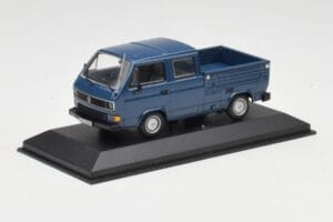 Volkswagen T3 Doppelkabine Pritschenwagen Blau Minichamps 1:43 400055260 Metall — Bild 3 von 4