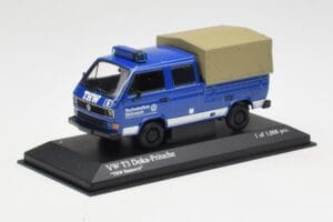 Volkswagen T3 Doppelkabine Pritschenwagen THW Hannover Minichamps 1:43 400055290 Metall — Bild 2 von 4