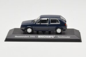 Volkswagen Golf Mk2 Blau Messehandmuster Minichamps 1:43 GOLFHANDMUSTER Metall