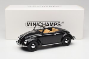 Volkswagen Beetle Type 1 Hebmuller Cabriolet Schwarz Minichamps 1:18 107054232 Metall — Bild 6 von 6