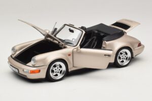 Porsche 911 964 Turbo Look Cabrio Zermatt Silver Norev 1:18 187140 Metall — Bild 2 von 8