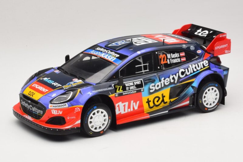 Ford Puma Rally1 #22 M. Sesks / R. Francis Rally Sweden 2025 IXO 1:18 18RMC240 Metall